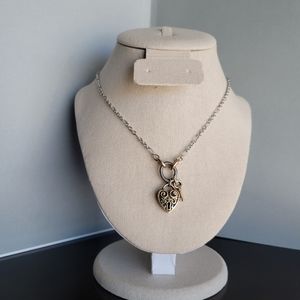 Retired James Avery Heart Lock and Key charm